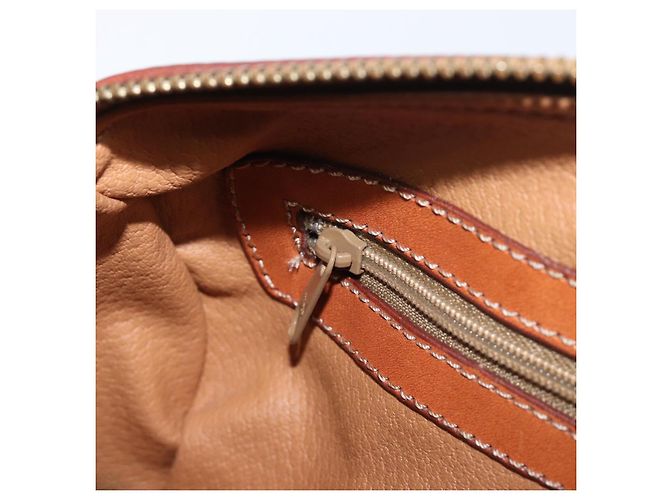 Céline Borsa a mano CELINE Macadam Canvas PVC Leather Brown Gold Auth 200255A Marrone D'oro - vista 21