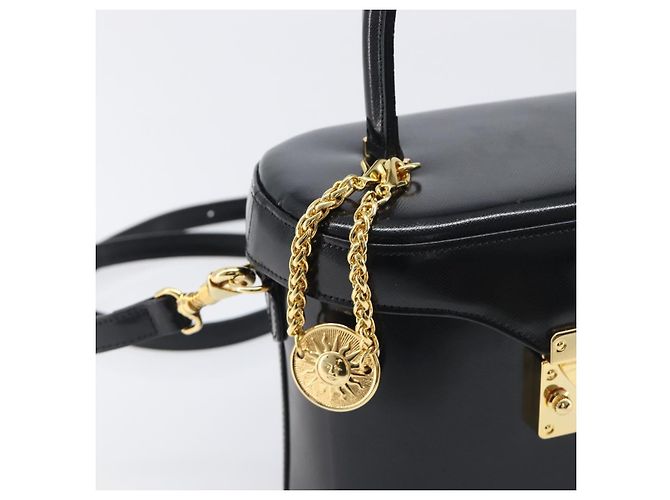Borsa a mano VERSACE in pelle 2way Nero Oro Auth BA15107A D'oro - vista 17