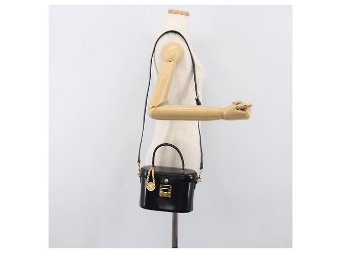 Borsa a mano VERSACE in pelle 2way Nero Oro Auth BA15107A D'oro - vista 24
