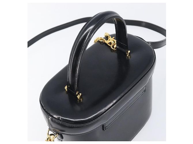 Borsa a mano VERSACE in pelle 2way Nero Oro Auth BA15107A D'oro - vista 6