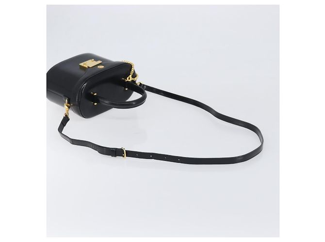 Borsa a mano VERSACE in pelle 2way Nero Oro Auth BA15107A D'oro - vista 9