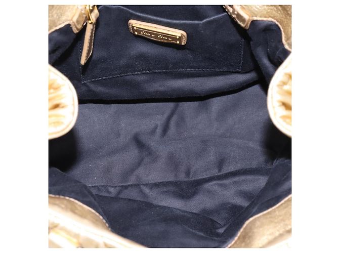 Borsa a mano Miu Miu Matelassé in pelle 2way Gold Auth yk20737SAM D'oro - vista 10