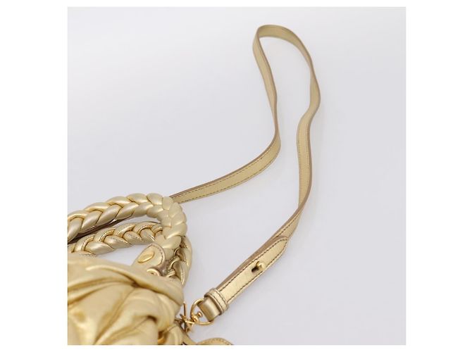 Borsa a mano Miu Miu Matelassé in pelle 2way Gold Auth yk20737SAM D'oro - vista 15
