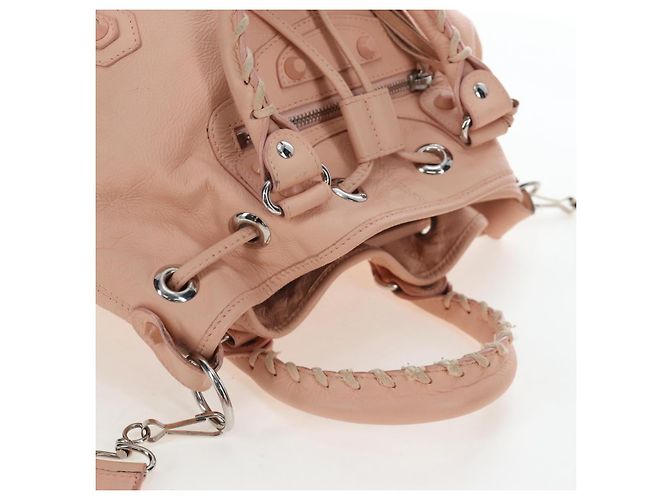 Borsa BALENCIAGA Classic Mini Pompon in pelle 2way Rosa 246438 Auth 197200V - vista 14