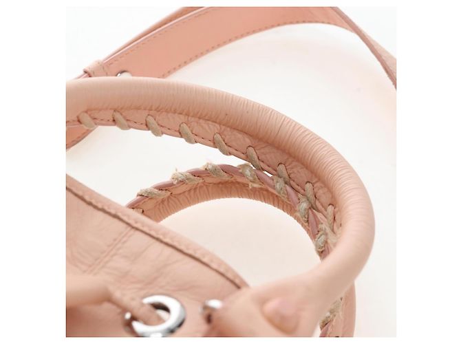 Borsa BALENCIAGA Classic Mini Pompon in pelle 2way Rosa 246438 Auth 197200V - vista 15