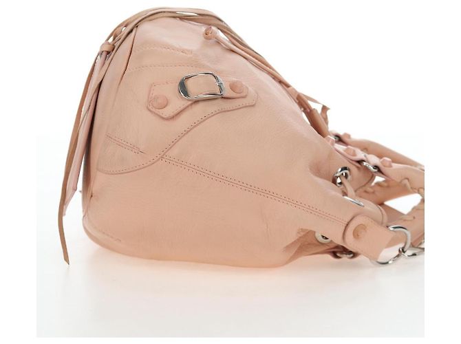 Borsa BALENCIAGA Classic Mini Pompon in pelle 2way Rosa 246438 Auth 197200V - vista 4