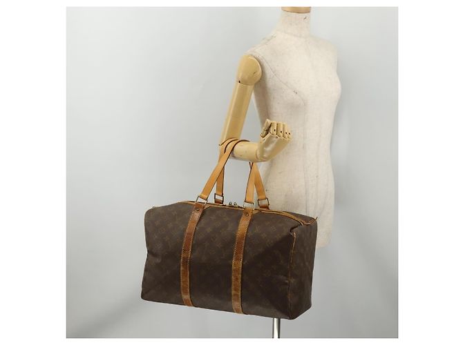 LOUIS VUITTON Monogram Sac Souple 45 Boston Bag M41624 LV Auth BA15132 Monogramma - vista 23