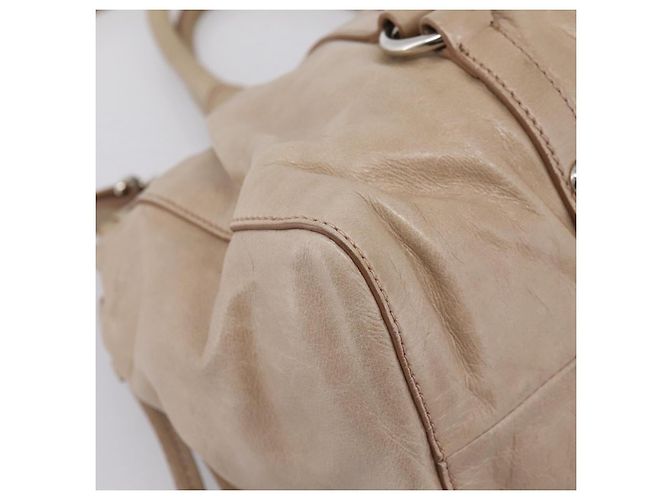 Sac à main Miu Miu en cuir 2way Beige Silver Auth yk20829M - vue 10
