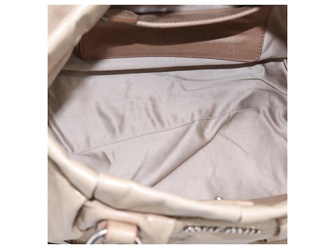 Sac à main Miu Miu en cuir 2way Beige Silver Auth yk20829M - vue 11