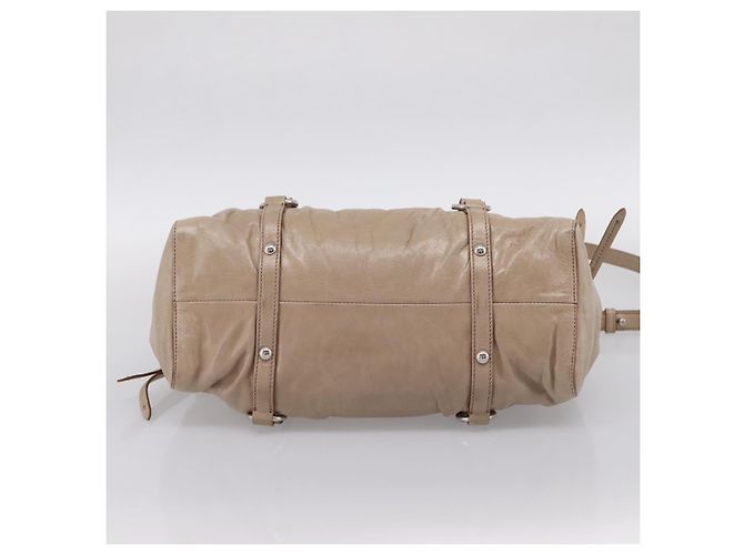 Sac à main Miu Miu en cuir 2way Beige Silver Auth yk20829M - vue 5