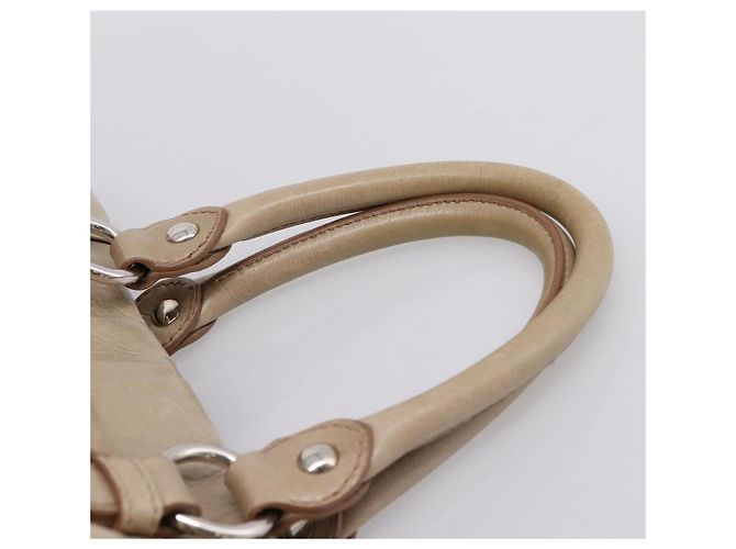 Sac à main Miu Miu en cuir 2way Beige Silver Auth yk20829M - vue 8