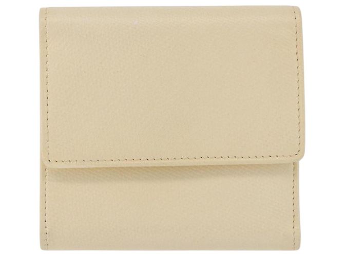 CHANEL Langbeutel aus Leder Elfenbein Gold CC Auth 199695A Golden Roh - Ansicht 3