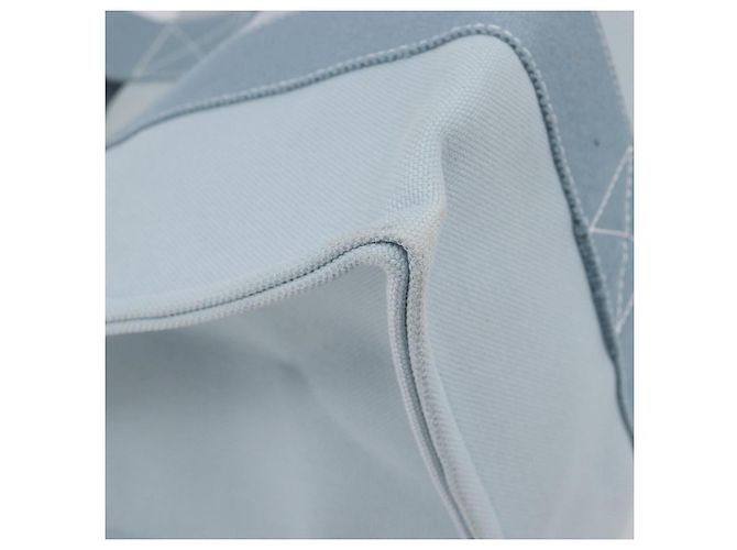Hermès HERMES Bora Bora PM Handtasche Canvas Hellblau Silber Auth 196916A - Ansicht 14