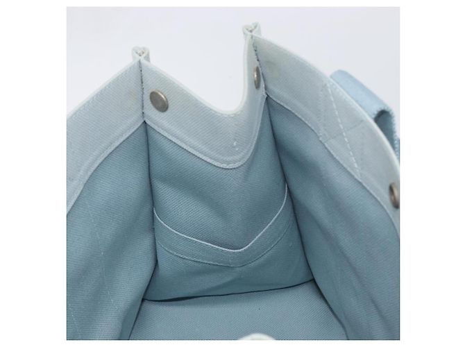 Hermès HERMES Bora Bora PM Handtasche Canvas Hellblau Silber Auth 196916A - Ansicht 18