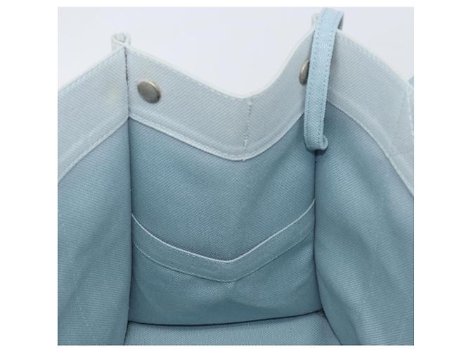 Hermès HERMES Bora Bora PM Handtasche Canvas Hellblau Silber Auth 196916A - Ansicht 19