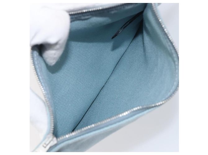 Hermès HERMES Bora Bora PM Handtasche Canvas Hellblau Silber Auth 196916A - Ansicht 22