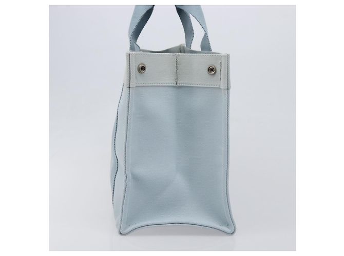 Hermès HERMES Bora Bora PM Handtasche Canvas Hellblau Silber Auth 196916A - Ansicht 3