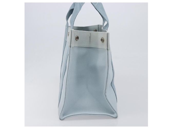 Hermès HERMES Bora Bora PM Handtasche Canvas Hellblau Silber Auth 196916A - Ansicht 4