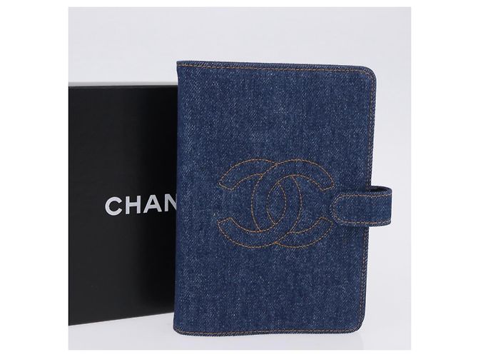 Copertina Agenda CHANEL COCO Mark Denim Blu CC Oro Auth SW2693SAM D'oro - vista 12