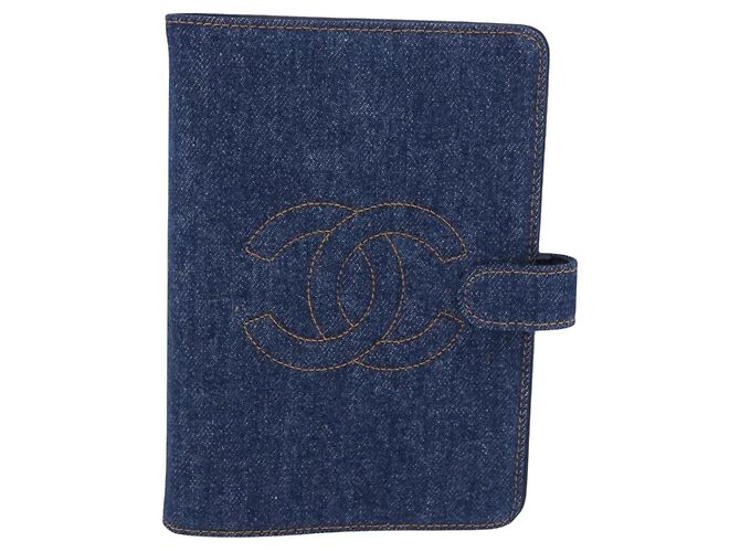 Copertina Agenda CHANEL COCO Mark Denim Blu CC Oro Auth SW2693SAM D'oro - vista 13
