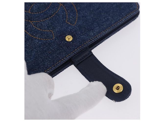 Copertina Agenda CHANEL COCO Mark Denim Blu CC Oro Auth SW2693SAM D'oro - vista 18