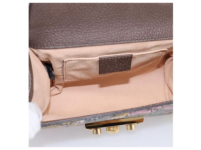 Borsa a tracolla GUCCI GG Supreme Chain PVC Beige Gold 409487 Auth 199195SAM D'oro - vista 10