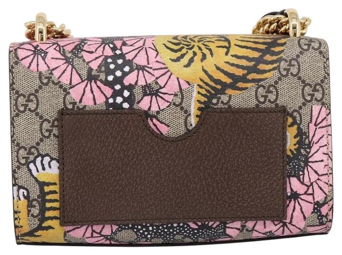Borsa a tracolla GUCCI GG Supreme Chain PVC Beige Gold 409487 Auth 199195SAM D'oro - vista 2