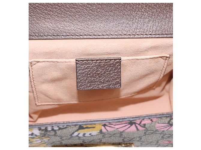 Borsa a tracolla GUCCI GG Supreme Chain PVC Beige Gold 409487 Auth 199195SAM D'oro - vista 20