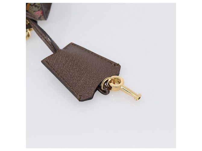 Borsa a tracolla GUCCI GG Supreme Chain PVC Beige Gold 409487 Auth 199195SAM D'oro - vista 8