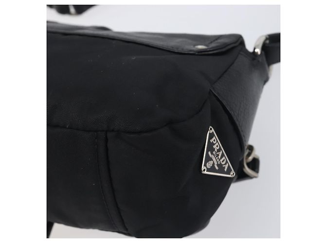 Borsa a mano PRADA Nylon Black Silver Auth yk20793V Nero Argento - vista 16