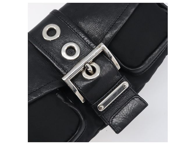 Borsa a mano PRADA Nylon Black Silver Auth yk20793V Nero Argento - vista 18