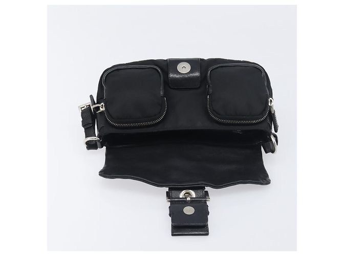 Borsa a mano PRADA Nylon Black Silver Auth yk20793V Nero Argento - vista 20