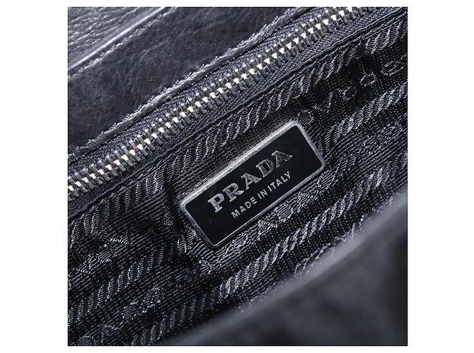 Borsa a mano PRADA Nylon Black Silver Auth yk20793V Nero Argento - vista 21