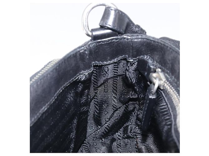 Borsa a mano PRADA Nylon Black Silver Auth yk20793V Nero Argento - vista 23