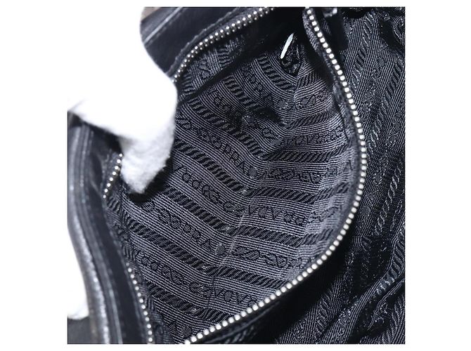 Borsa a mano PRADA Nylon Black Silver Auth yk20793V Nero Argento - vista 25