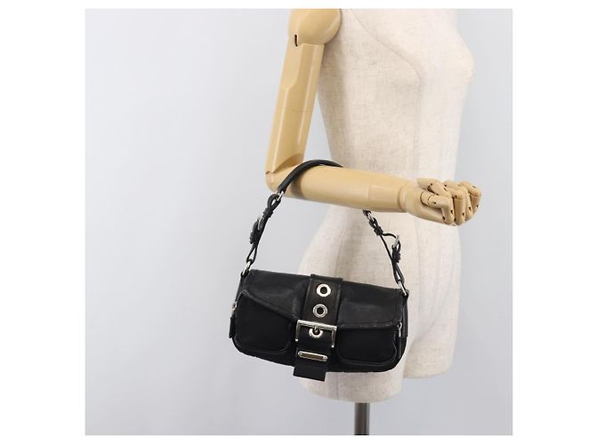Borsa a mano PRADA Nylon Black Silver Auth yk20793V Nero Argento - vista 27