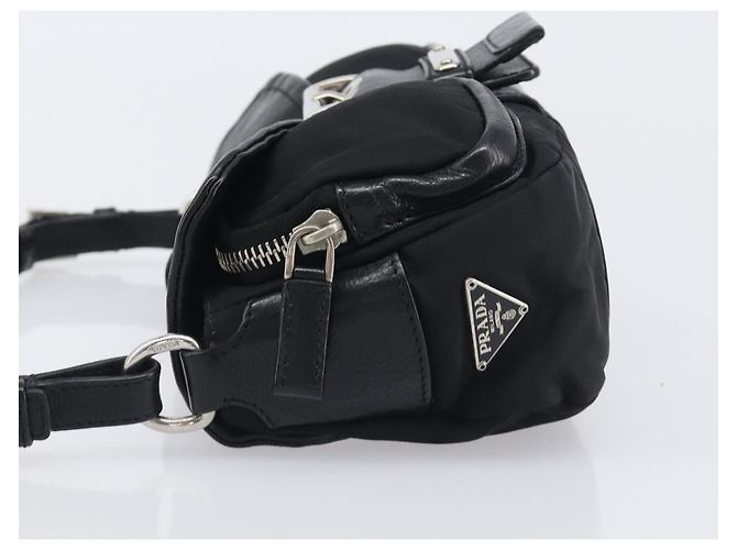 Borsa a mano PRADA Nylon Black Silver Auth yk20793V Nero Argento - vista 4