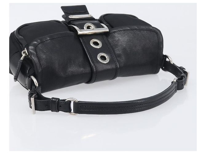 Borsa a mano PRADA Nylon Black Silver Auth yk20793V Nero Argento - vista 7