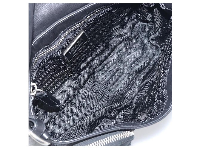 Borsa a mano PRADA Nylon Black Silver Auth yk20793V Nero Argento - vista 9