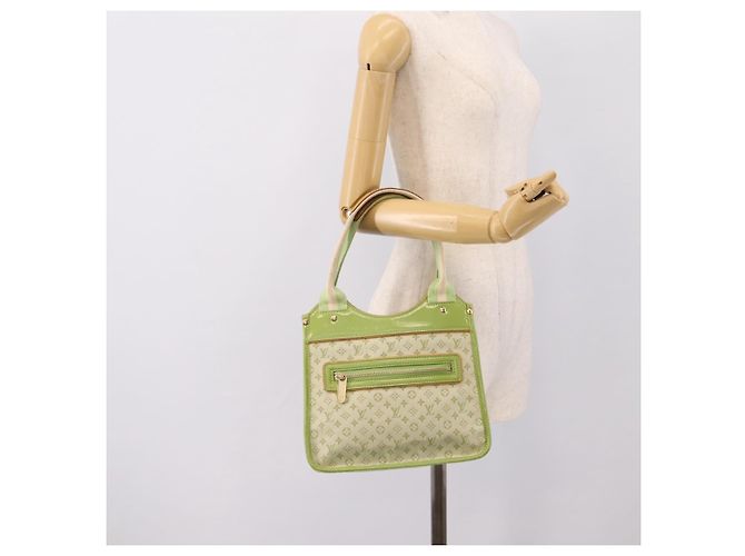 Borsa LOUIS VUITTON Monogram Mini Suck Catlin Almond Green M92931 LV Auth 198957A - vista 22