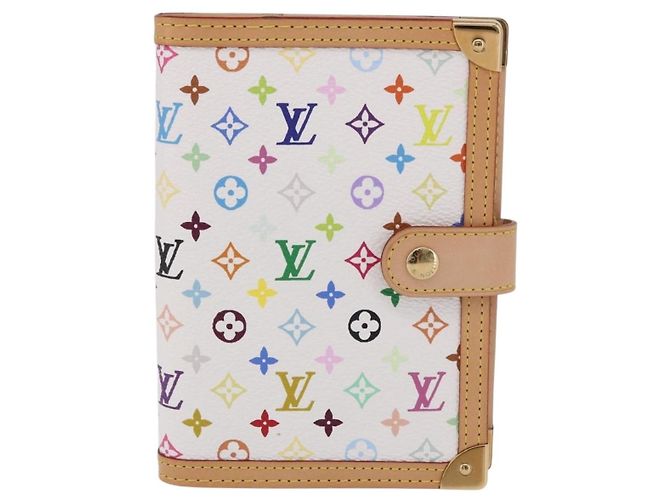 LOUIS VUITTON Monogram Multicolor Agenda PM Planner White R20896 Auth 200261SAV Bianco - vista 13