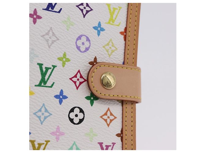 LOUIS VUITTON Monogram Multicolor Agenda PM Planner White R20896 Auth 200261SAV Bianco - vista 17