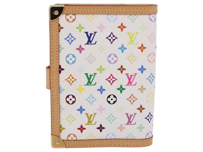 LOUIS VUITTON Monogram Multicolor Agenda PM Planner White R20896 Auth 200261SAV Bianco - vista 2