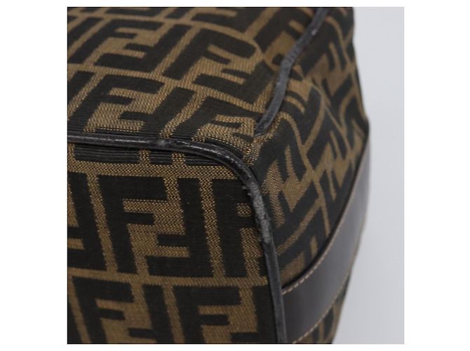 Borsa a mano Vanity FENDI Zucca Canvas Nero e Marrone Auth mr2833 - vista 15