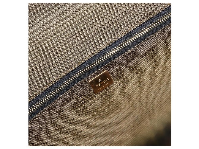 Borsa a mano Vanity FENDI Zucca Canvas Nero e Marrone Auth mr2833 - vista 19