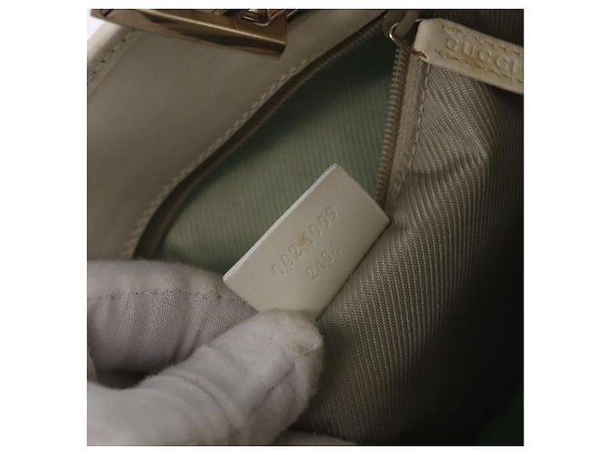 Borsa Tote GUCCI GG Canvas Azzurro Oro 002 1099 Auth 199663 D'oro Blu chiaro - vista 12