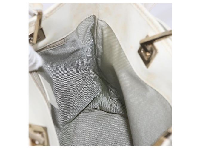 Borsa Tote GUCCI GG Canvas Azzurro Oro 002 1099 Auth 199663 D'oro Blu chiaro - vista 20