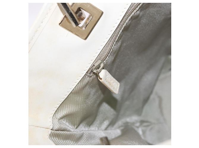 Borsa Tote GUCCI GG Canvas Azzurro Oro 002 1099 Auth 199663 D'oro Blu chiaro - vista 21