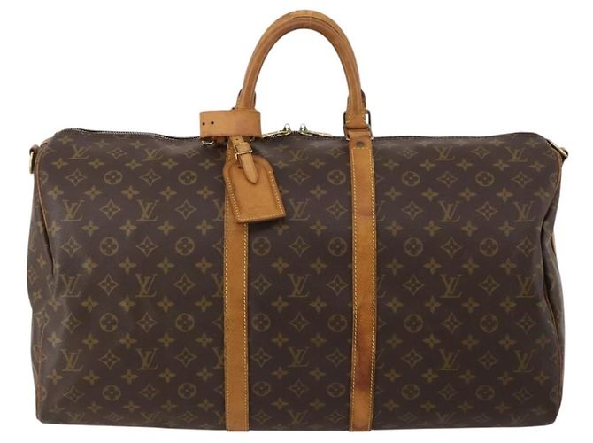 LOUIS VUITTON Monogram Keepall Bandouliere 50 Boston Bag M41416 LV Auth 197044 Monogramma - vista 13