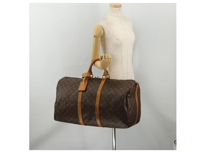 LOUIS VUITTON Monogram Keepall Bandouliere 50 Boston Bag M41416 LV Auth 197044 Monogramma - vista 22